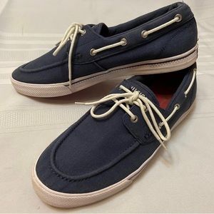 Tommy Hilfiger Navy Canvas Loafers - Freshly Laundered- size 12